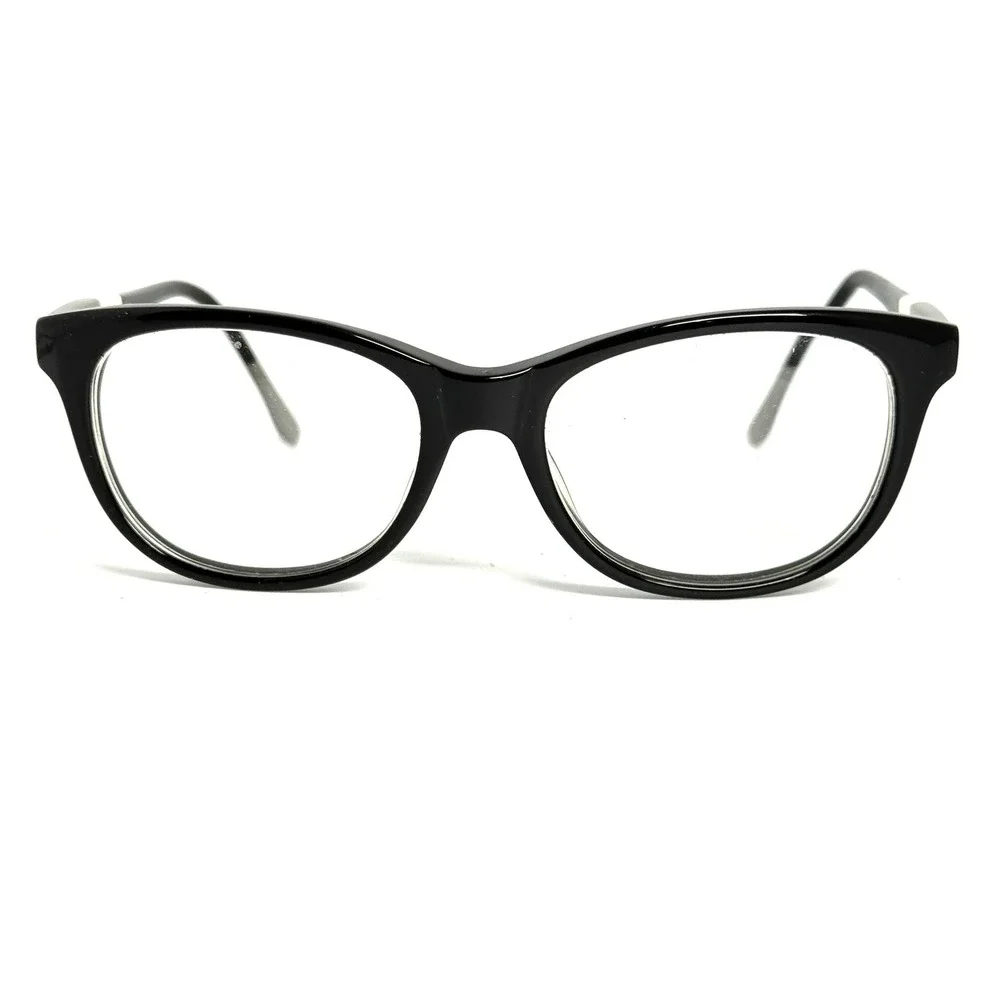 Cosmopolitan Eyeglasses Black Cat Eye Frames 51-16-140 Tri-Color Temples